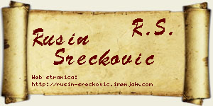 Rusin Srećković vizit kartica